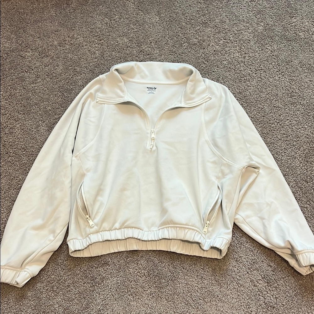 Old Navy Active White Sweatshirt - Size Large